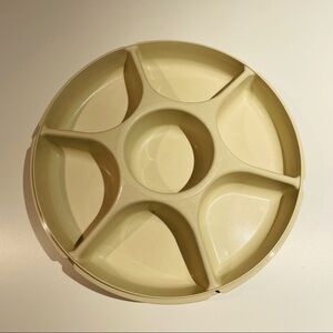 Vintage Tupperware Divided Party Veggie Fruit Tray With Lid
